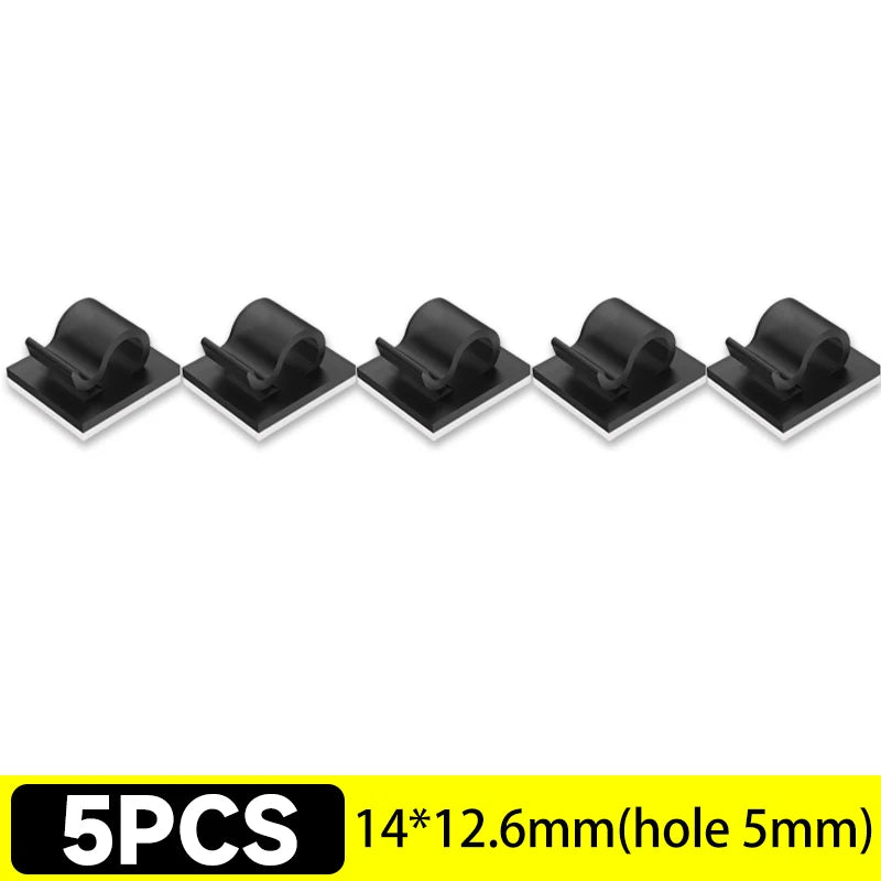 Selbstklebende Kabelklemmen 5–50 Stück für Ordnung