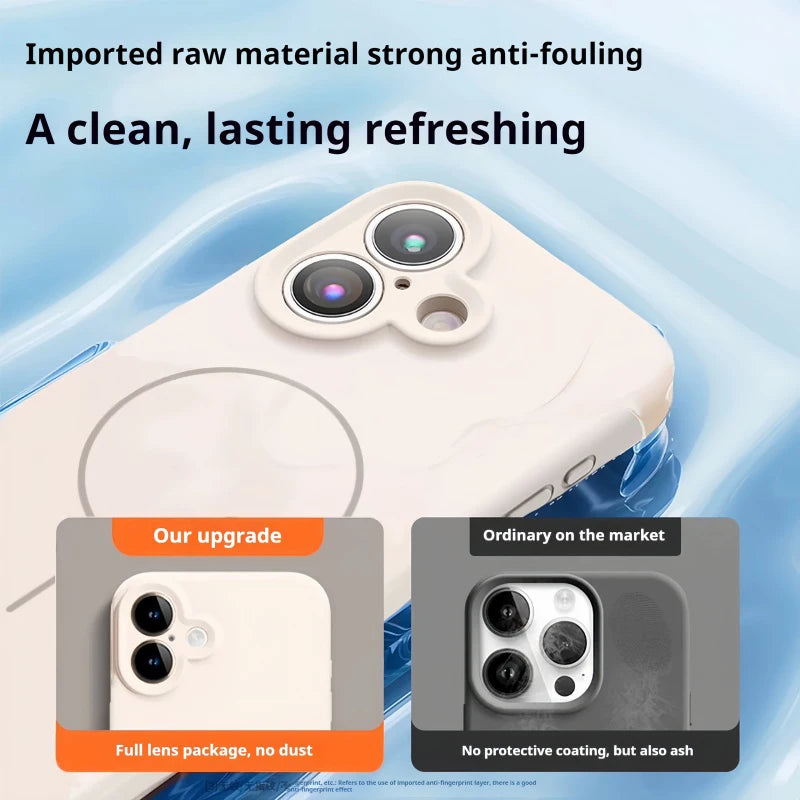 Flüssigsilikon Hülle iPhone 16–12 Magsafe