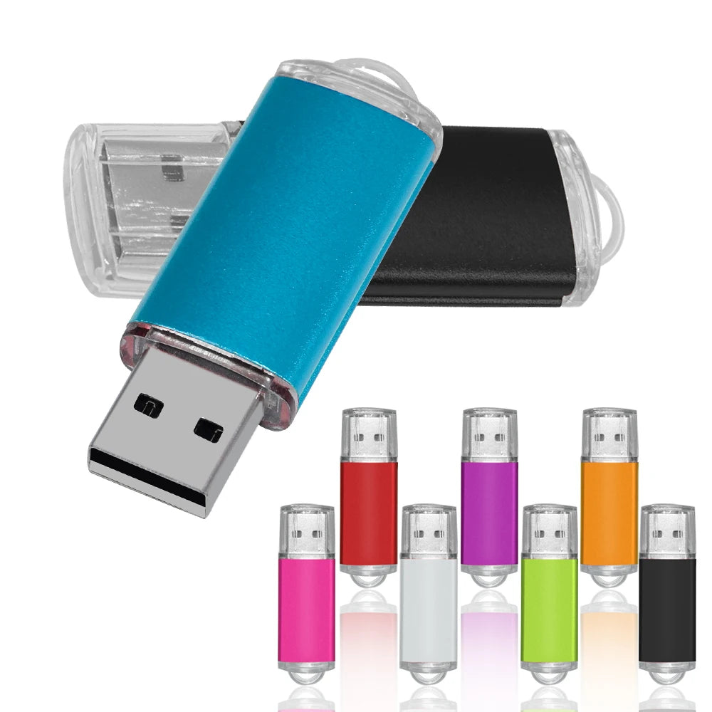 Clé USB 2.0 métallique haute vitesse colorée