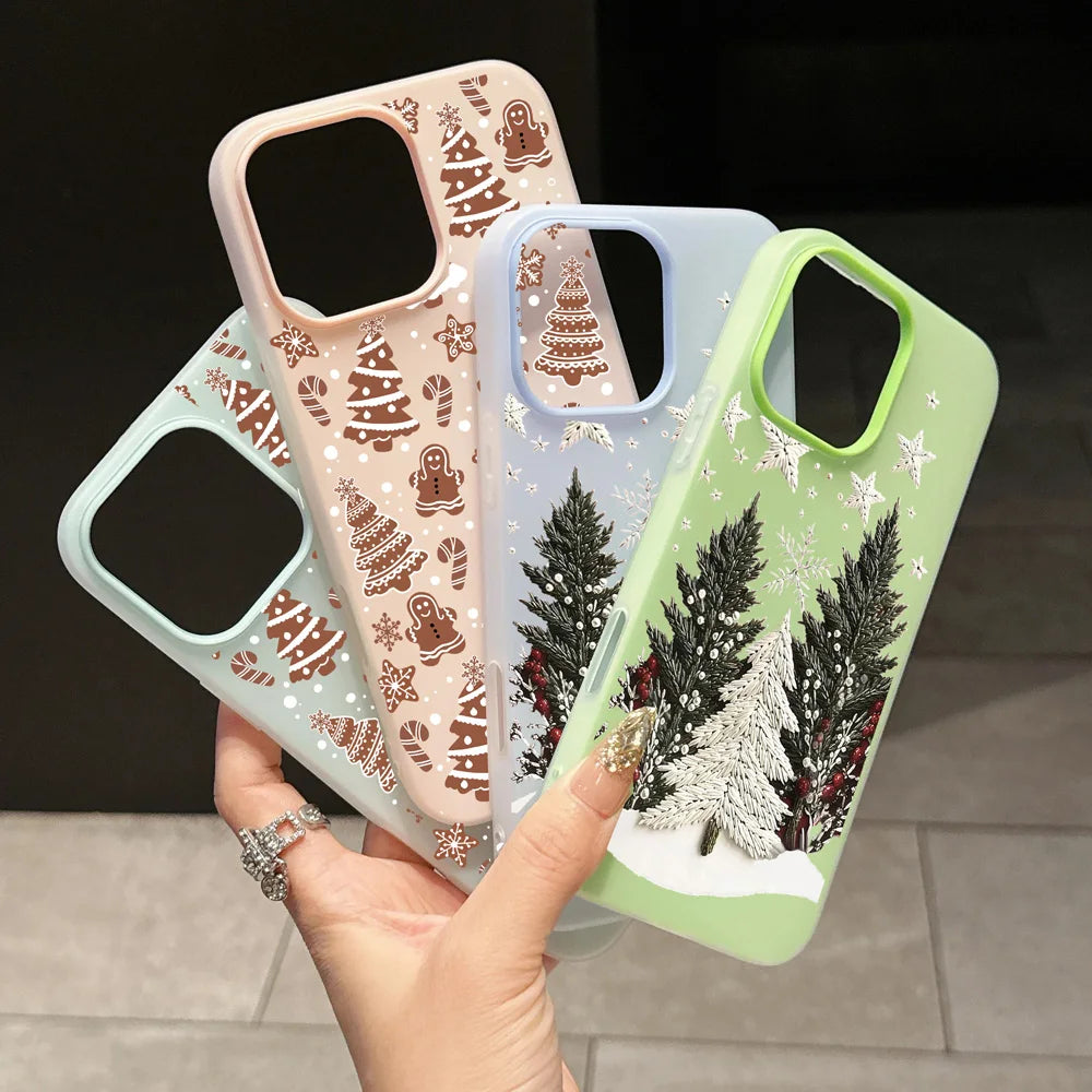 Cute Matte Christmas Tree Phone Case for Google Pixel