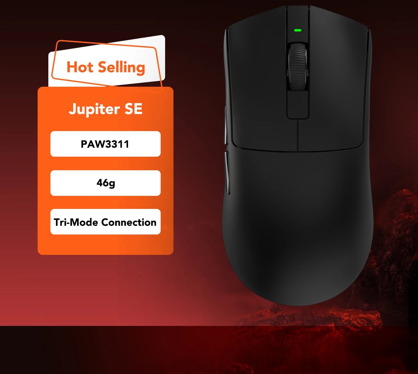 Leichte Wireless Gaming-Maus mit 26000 DPI Sensor