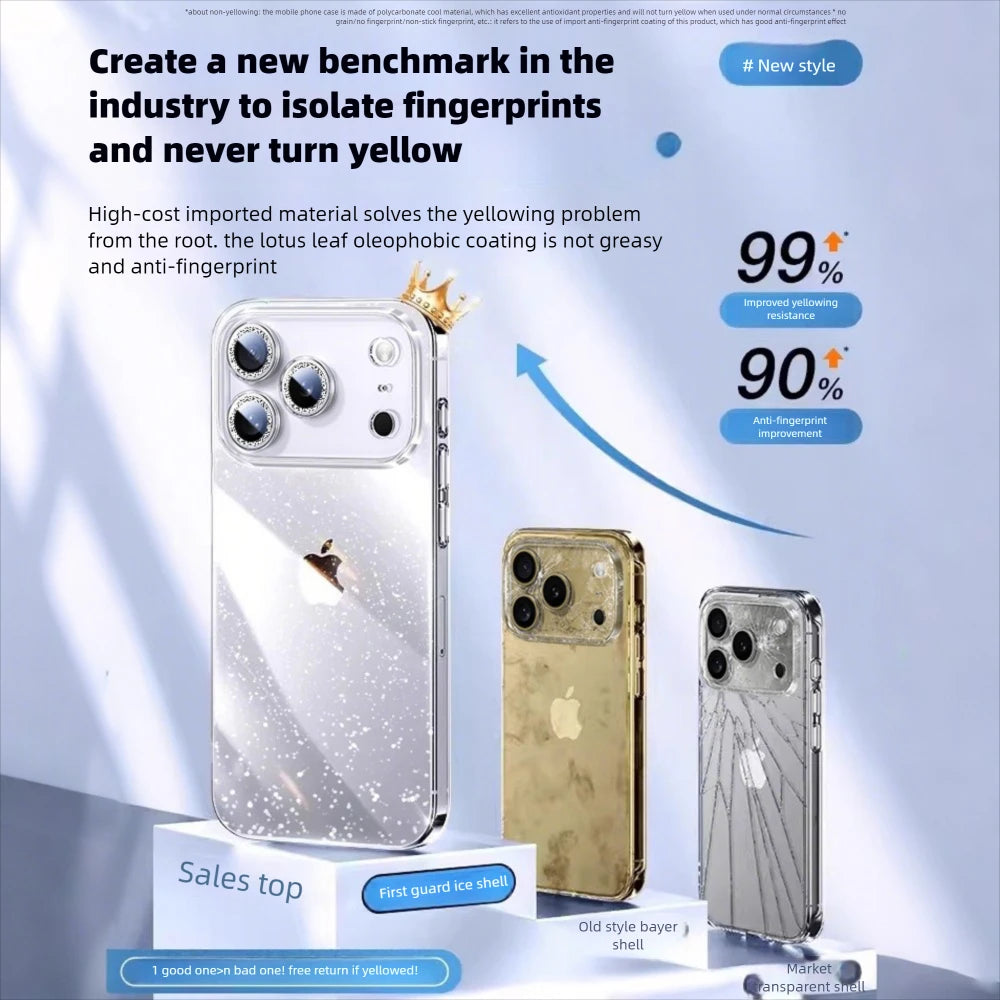 Glitzernde transparente Hülle für iPhone 17 Pro Max