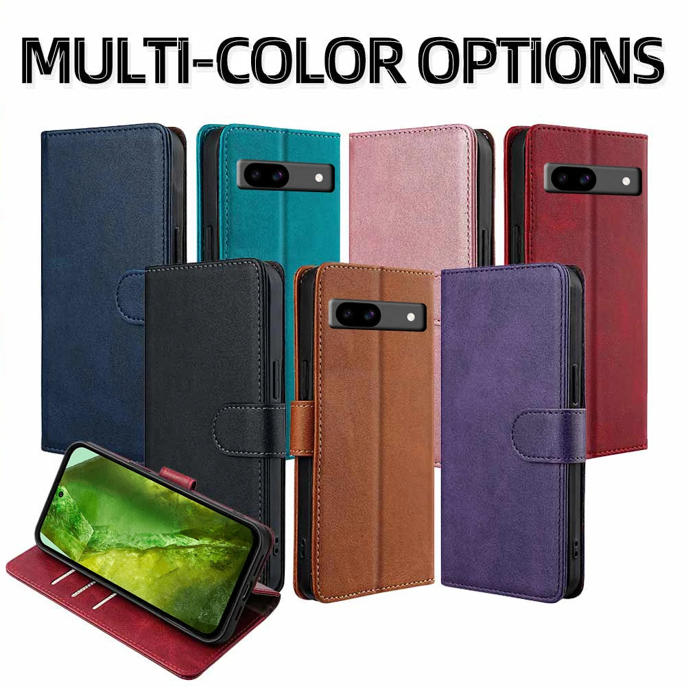 Leder Flip Brieftasche Hülle für Pixel 7–8A