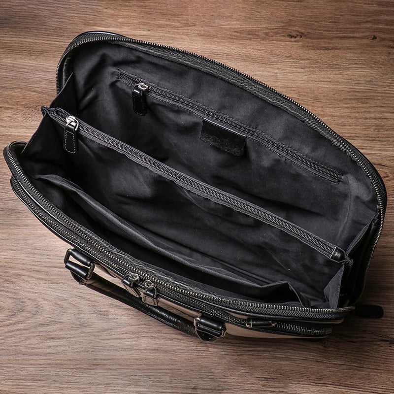 GURO Luxus Leder Herren Aktentasche 16 Zoll