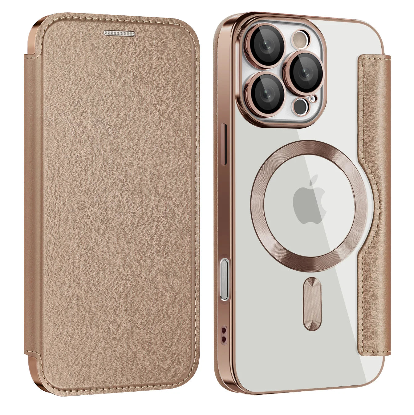 Magnetic Leather Flip Case for iPhone 17 Pro Max