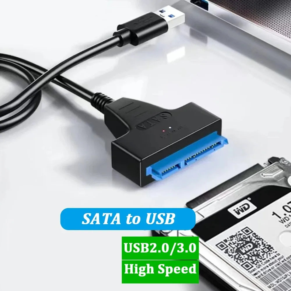 USB 3.0/2.0 SATA Kabel für SSD/HDD 20–50 cm