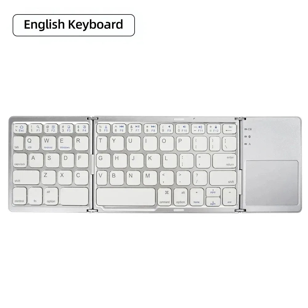 Faltbare Bluetooth Mini-Tastatur mit Touchpad