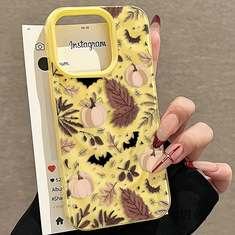 Herbst Kürbis Fledermaus Hülle für iPhone 17