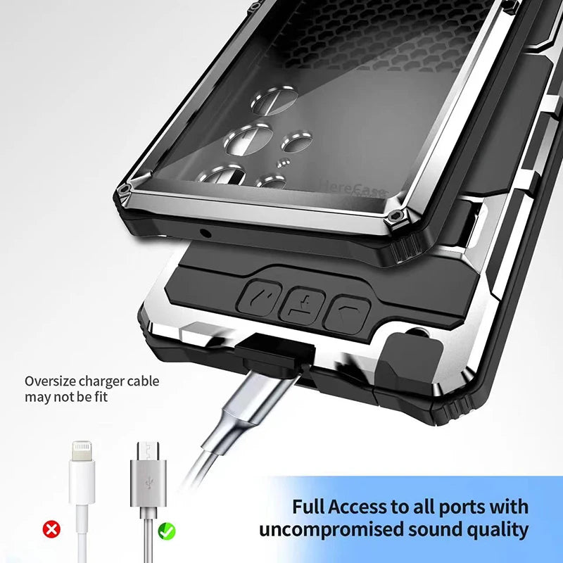 Metall Schutzhülle mit Ständer für Galaxy S25 Ultra