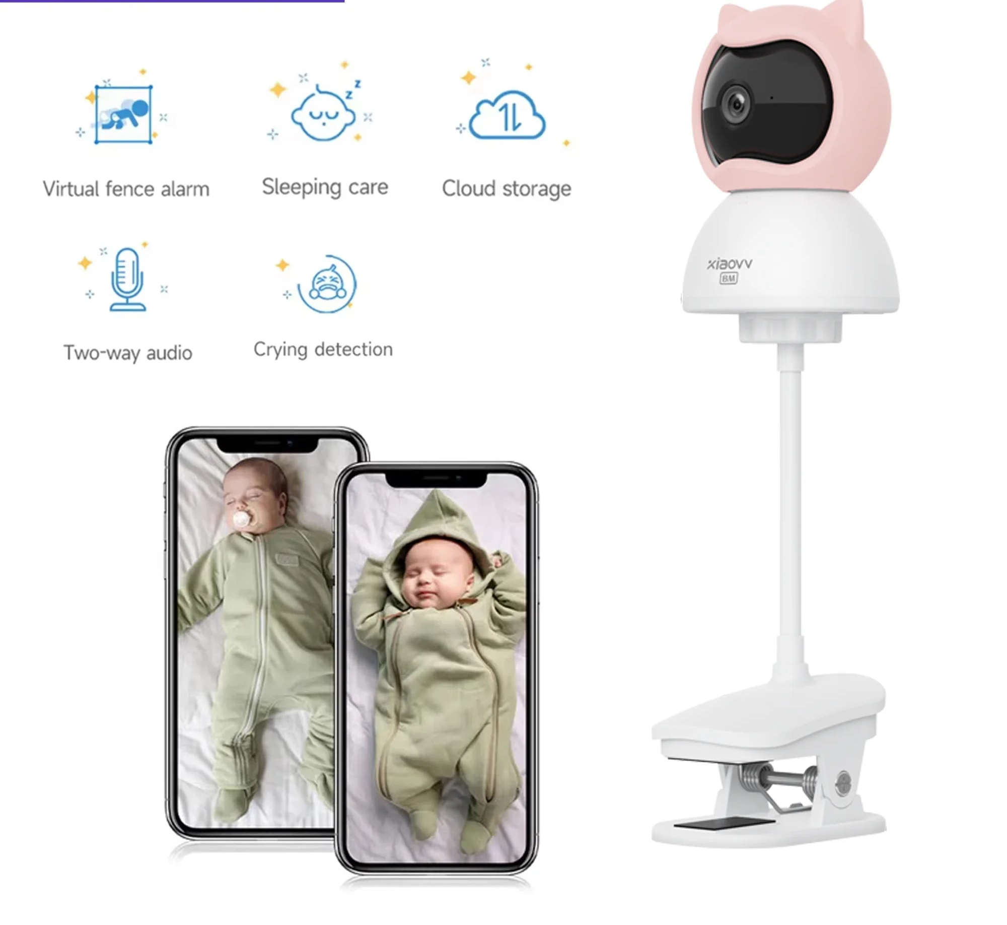 4MP WiFi Baby Monitor mit 360° Kamera