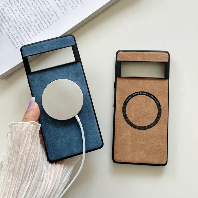 Luxuriöse Leder-Magsafe-Hülle für Pixel