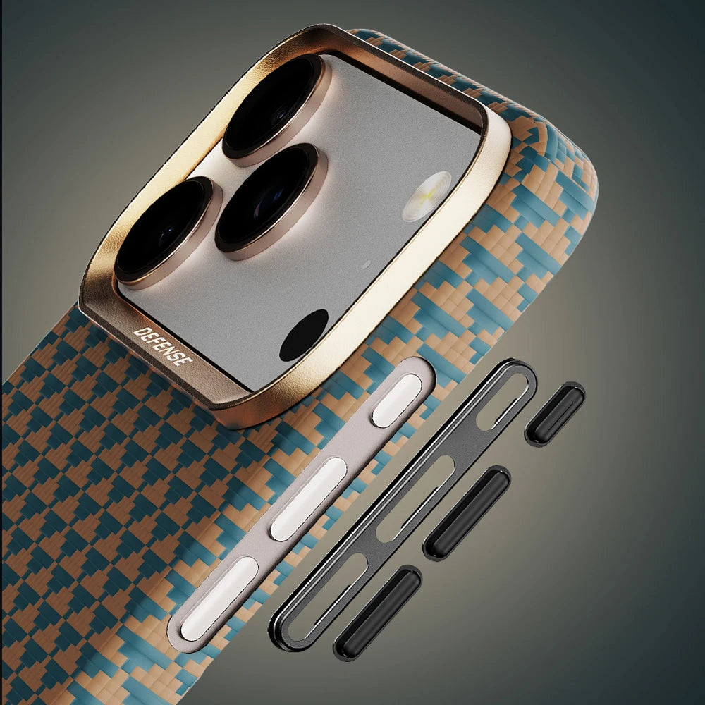 Kevlar MagSafe Hülle Gold für iPhone 17 Pro Max