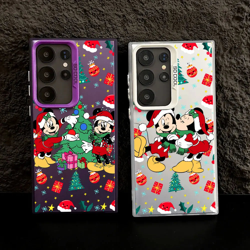 Mickey Minnie Weihnachts Handyhülle für Samsung S25