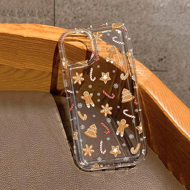Weihnachtsmuster Klare Hülle für iPhone 17 & 16
