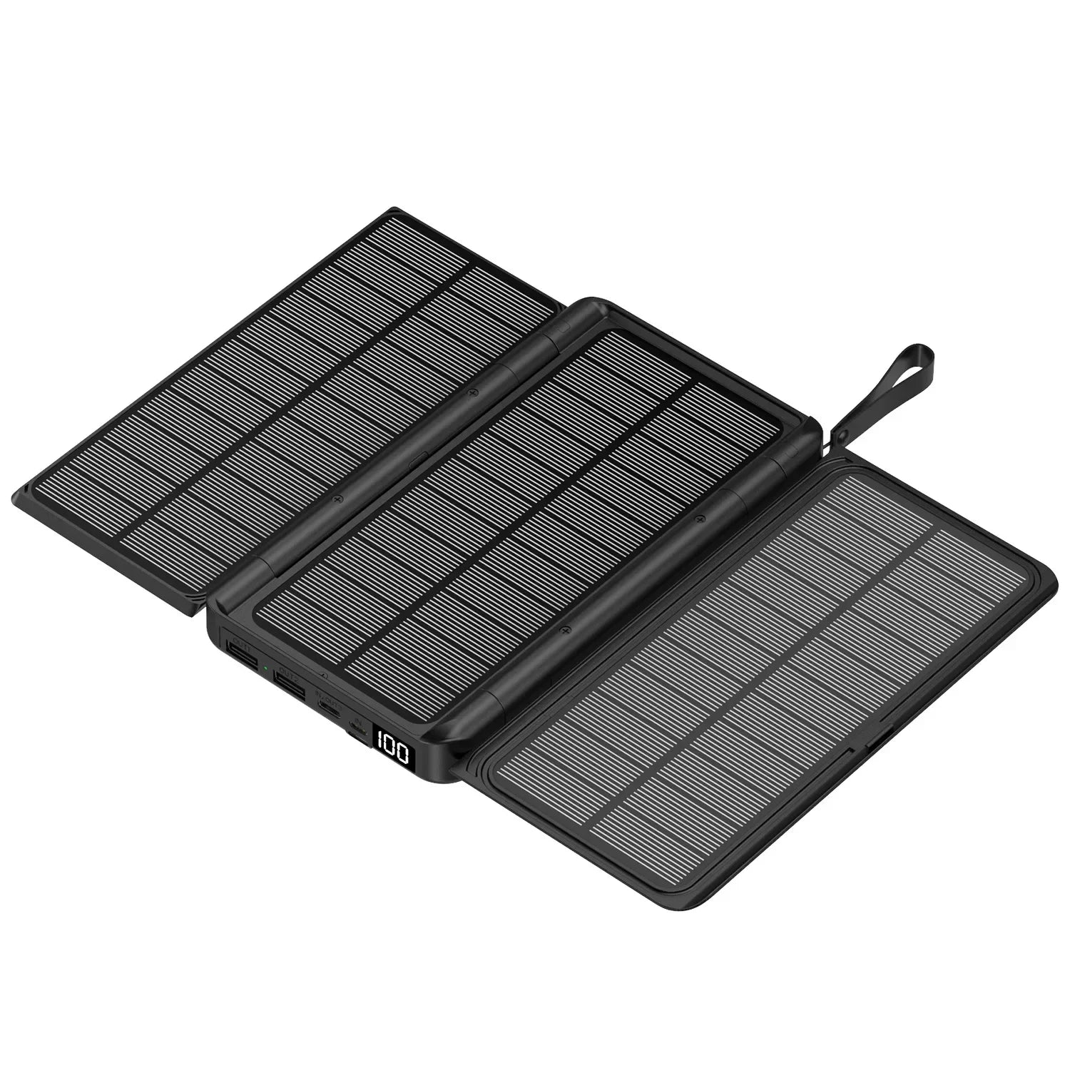 Faltbare 20000mAh Solar Powerbank Qi Wireless
