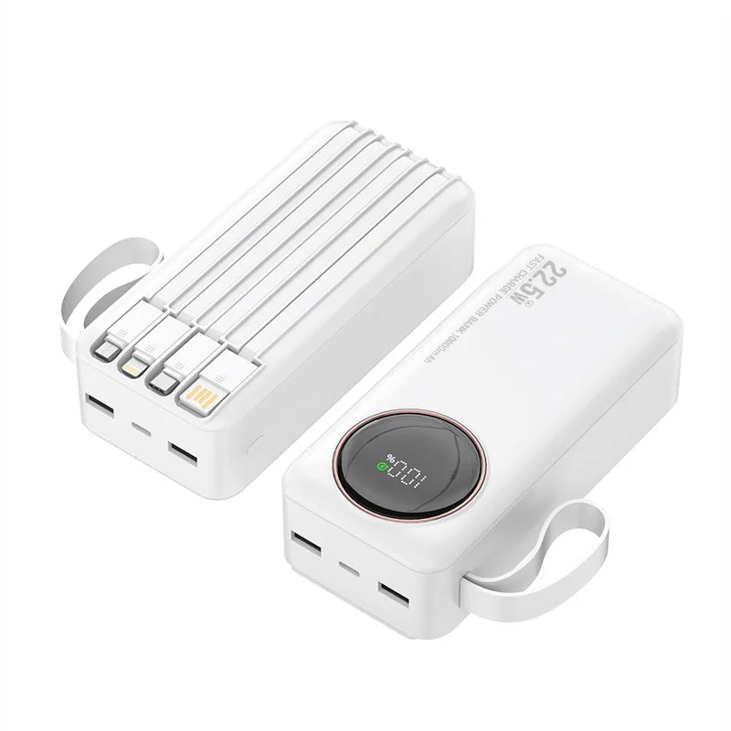 Powerbank 30000mAh mit Kabel & Schnellladeanzeige