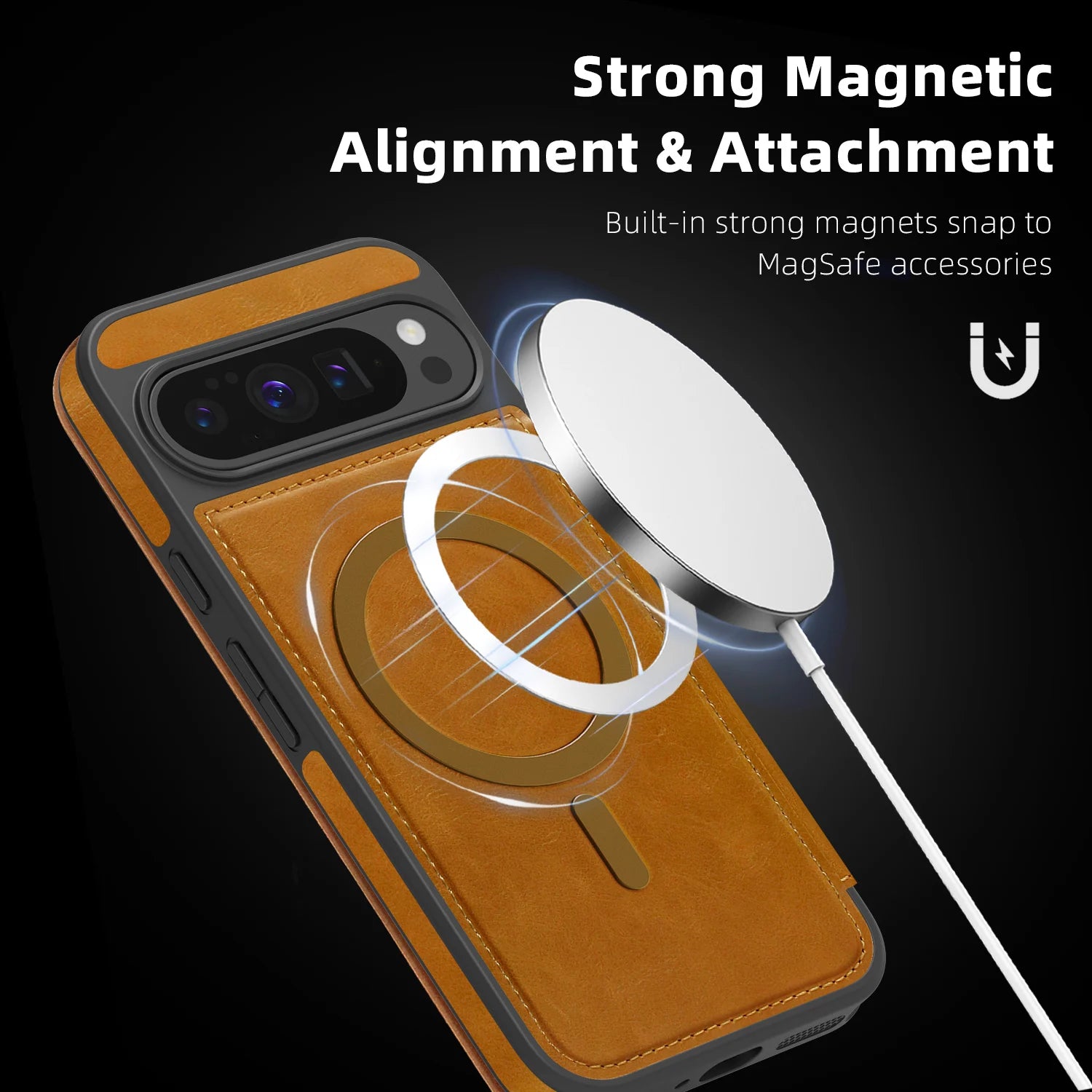 RFID Leather Flip Case for Google Pixel 10 Pro