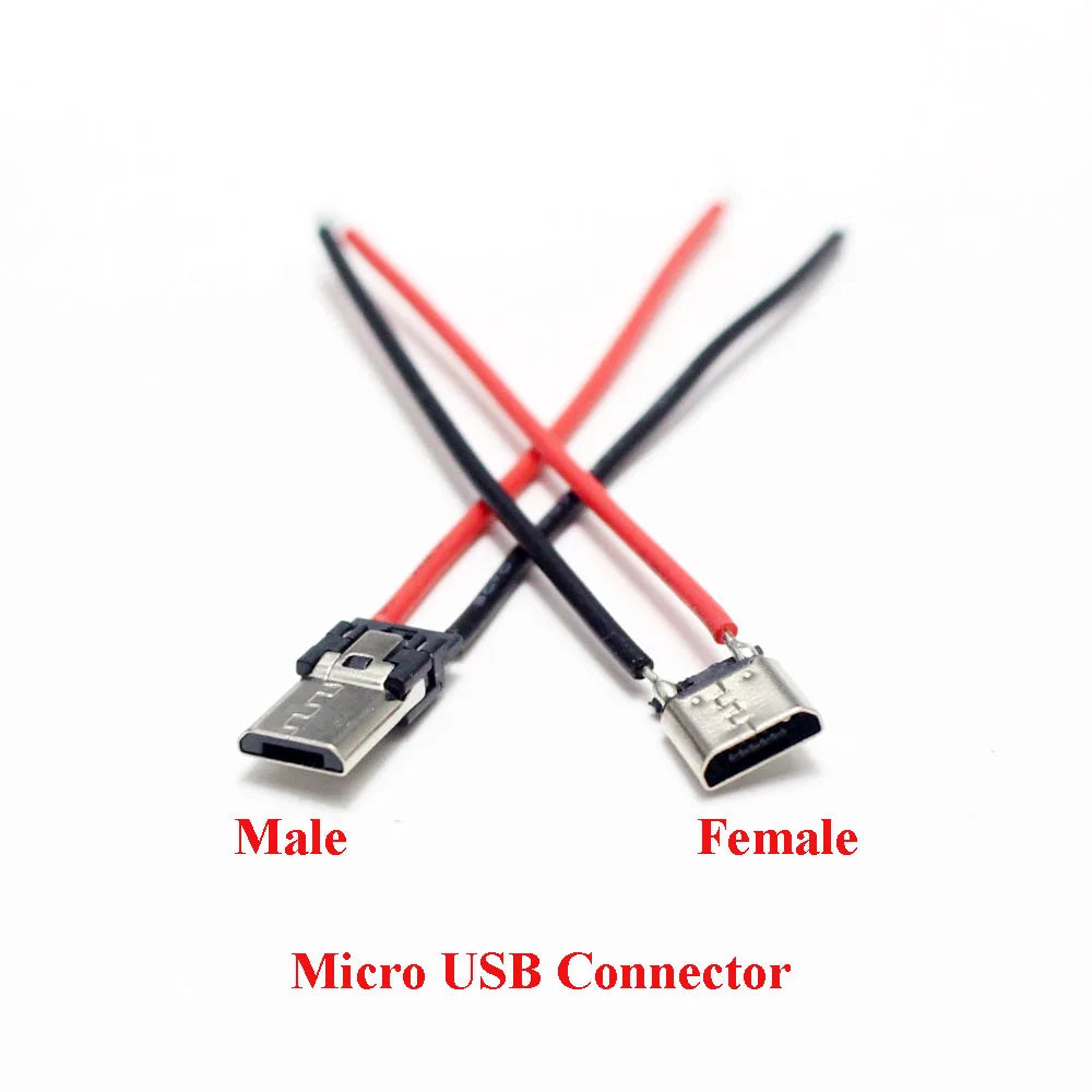 Micro USB Typ-C 2Pin Stecker Set