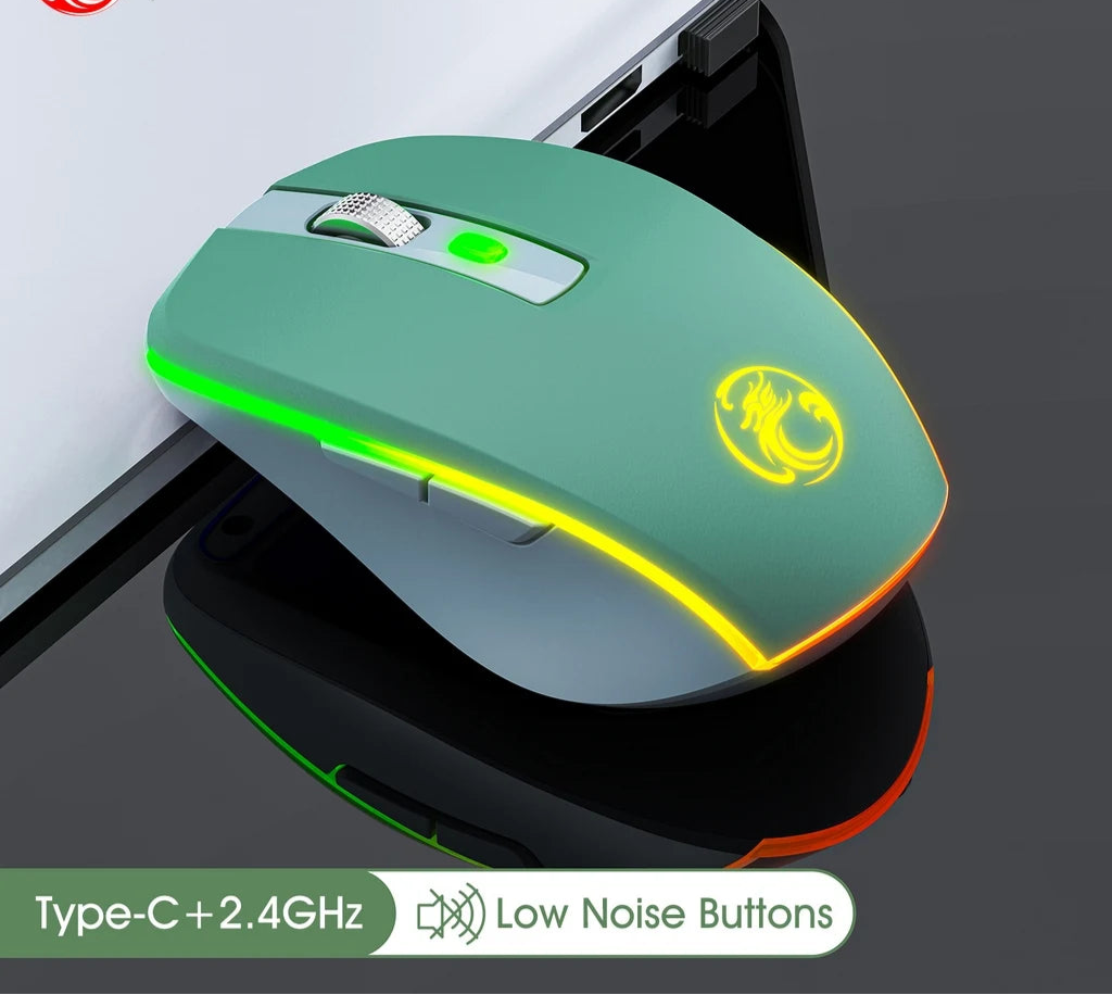 Kabellose Dual-Mode Maus RGB leise wiederaufladbar
