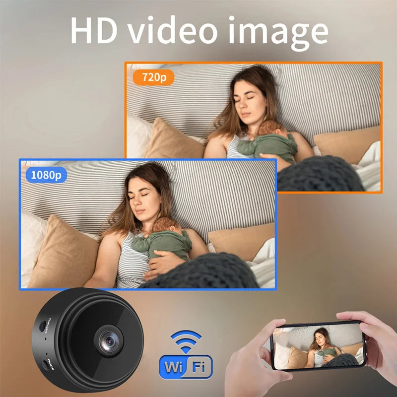HD Mini WLAN Überwachungskamera 1080P Babyphone