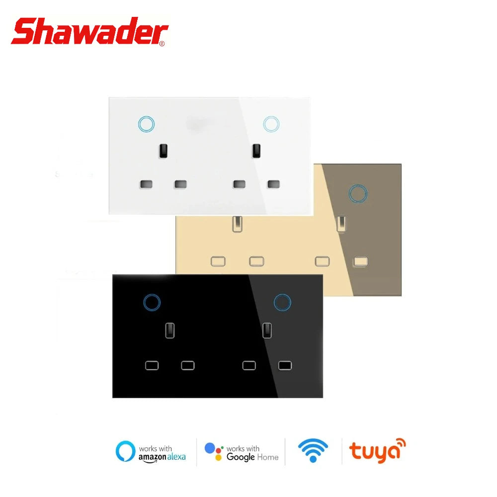 Smart WiFi socket UK Dual with USB-C 20W