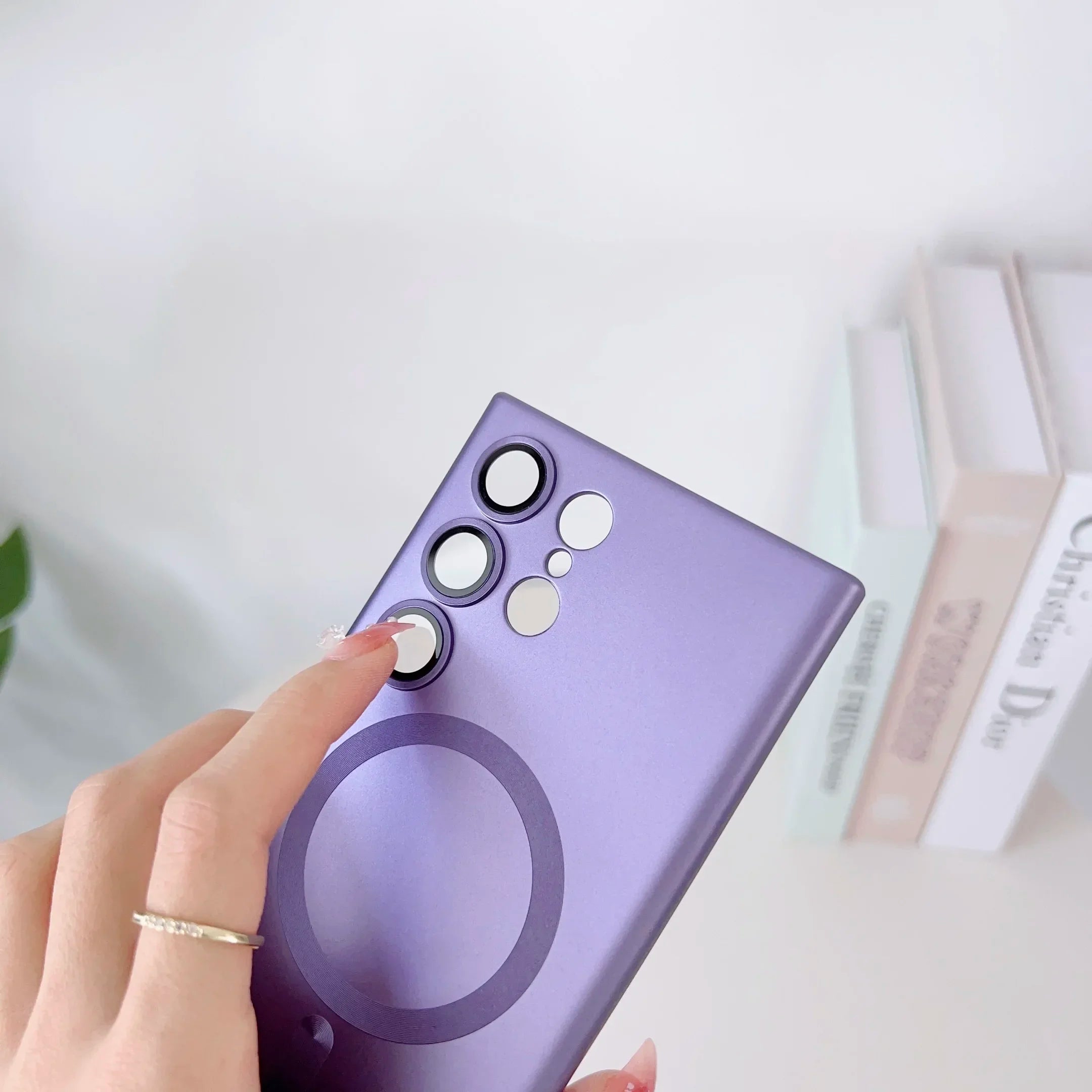 Magnetische Hülle mit Wireless Ladefunktion für Samsung