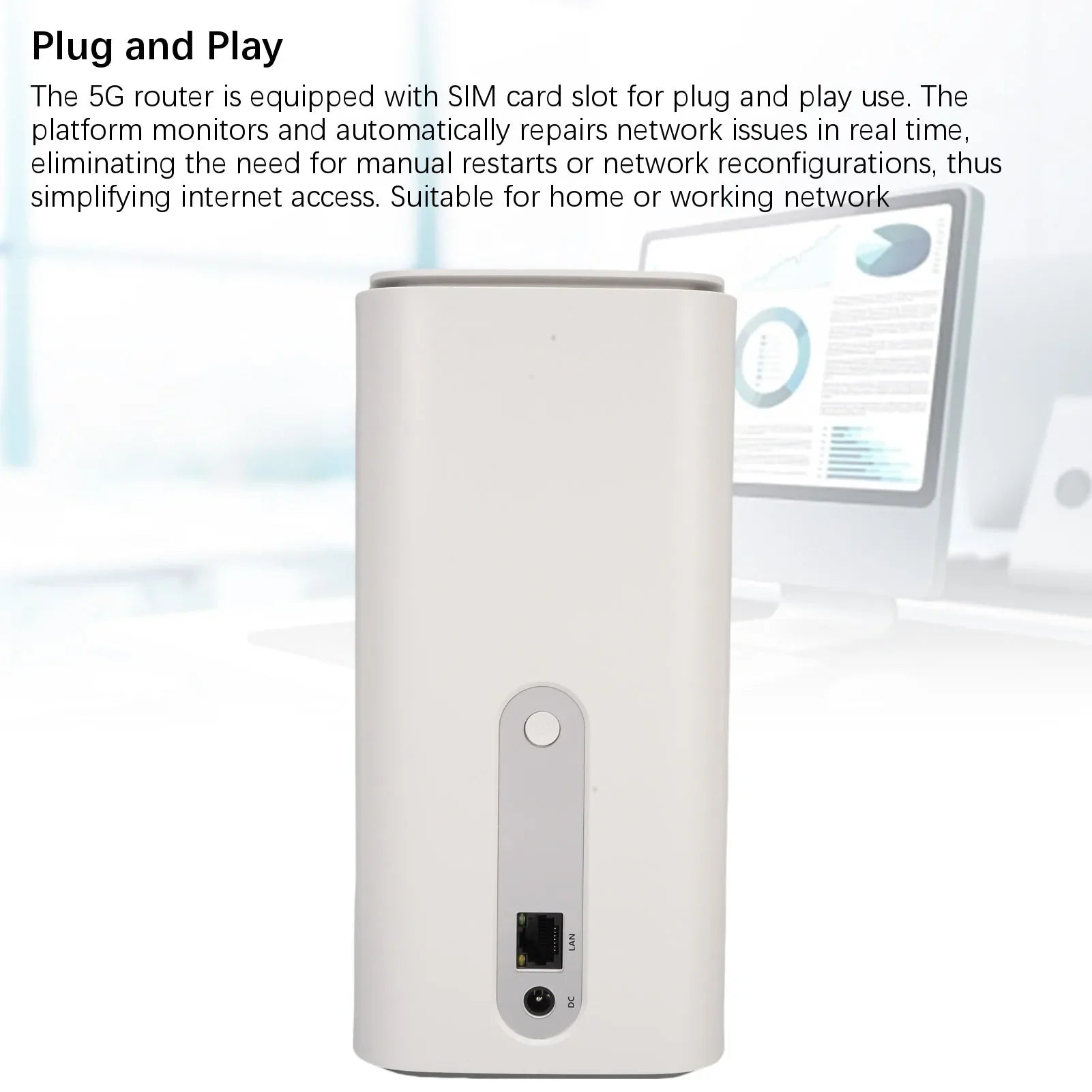 5G WiFi 6 Dual-Band Router with SIM Slot