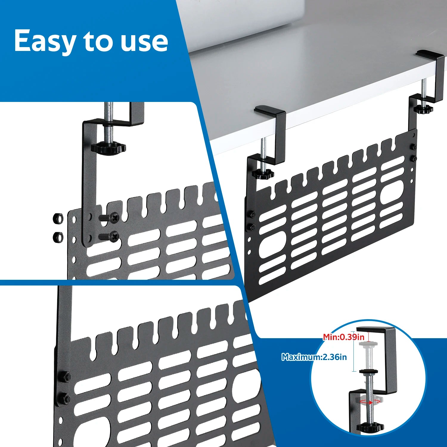 Tisch-Kabelmanagement Rack platzsparend Schreibtisch Organizer