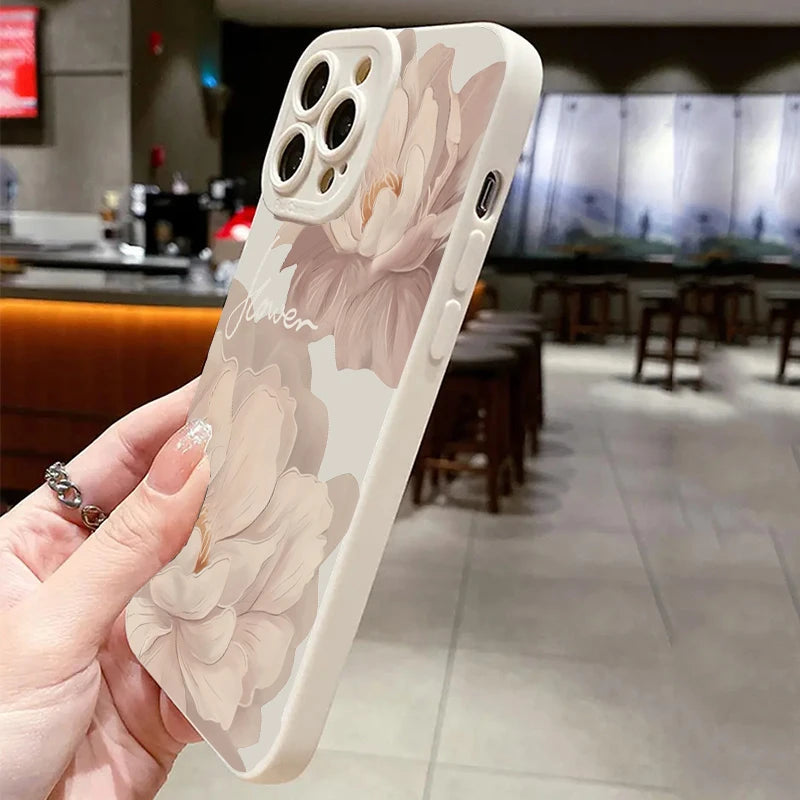 Ölmalerei Blumen Matte Hülle für iPhone 17