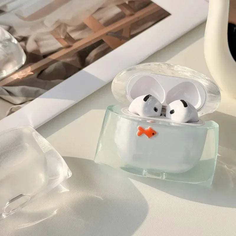 Transparente Silikon Fische Hülle für AirPods Pro