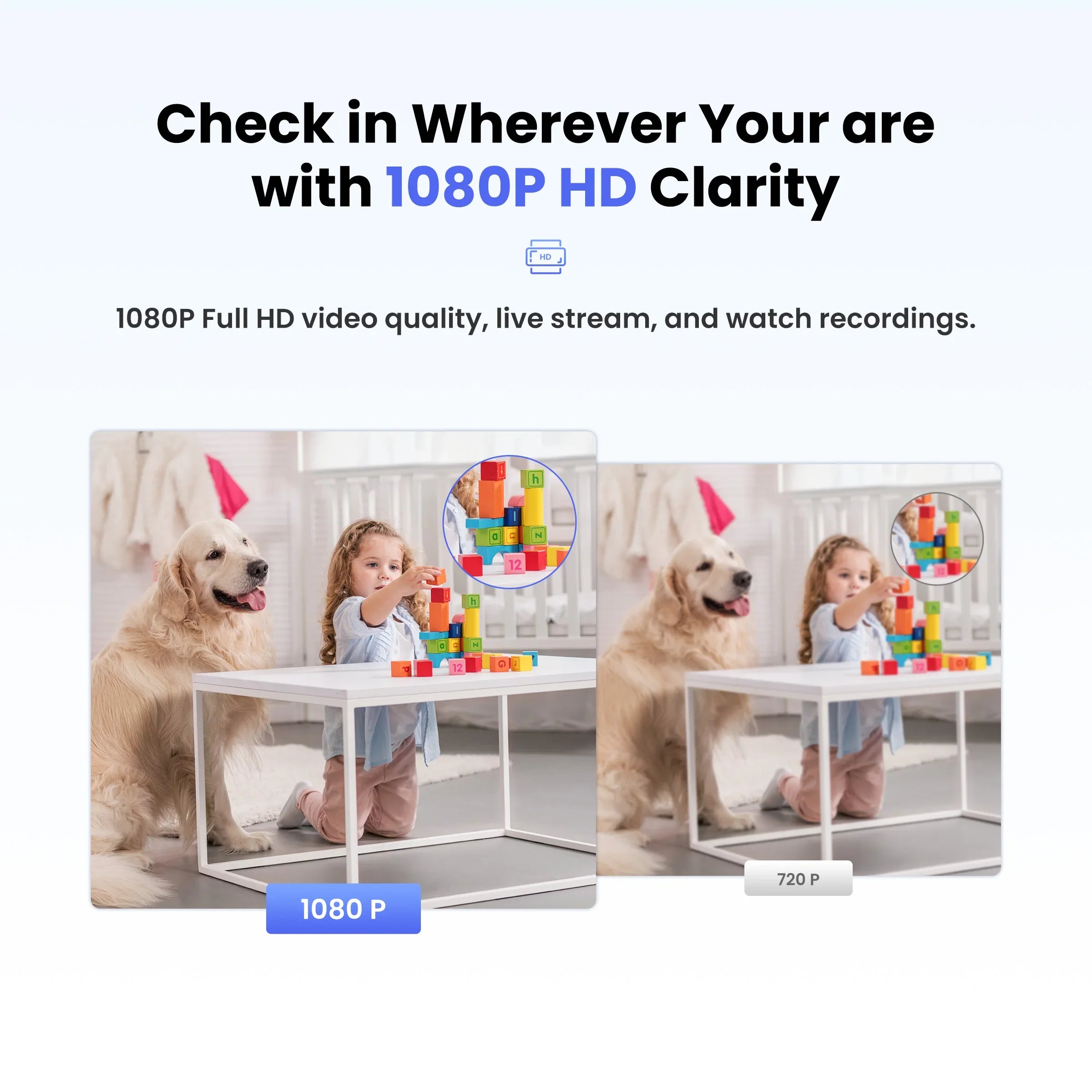 WLAN Smart Kamera mit Nachtsicht & Zwei-Wege-Audio
