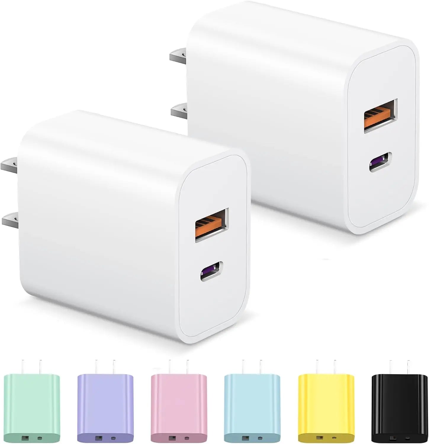 USB C Ladegerät Dual Port PD Schnellladegerät