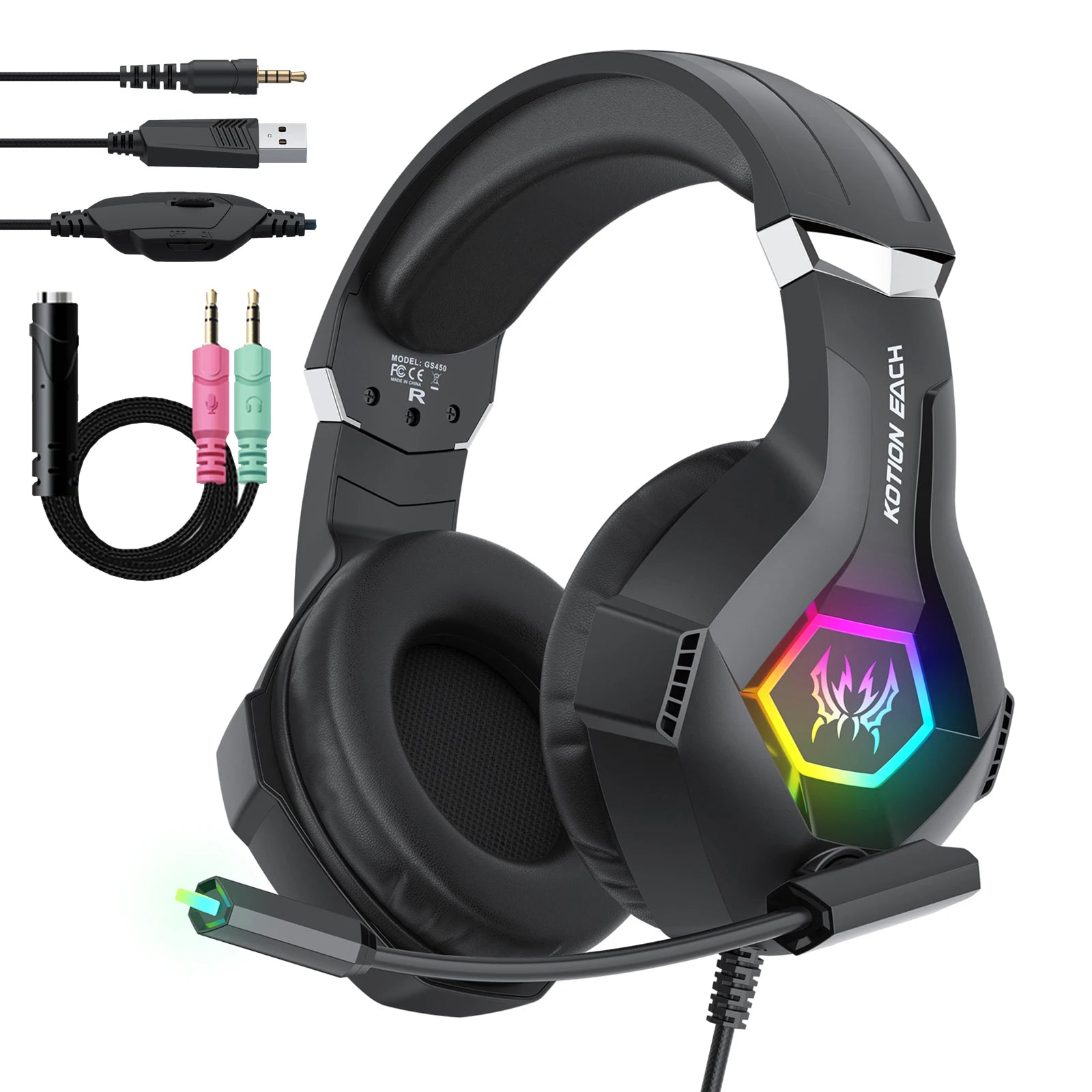 Kabelgebundenes Gaming-Headset RGB