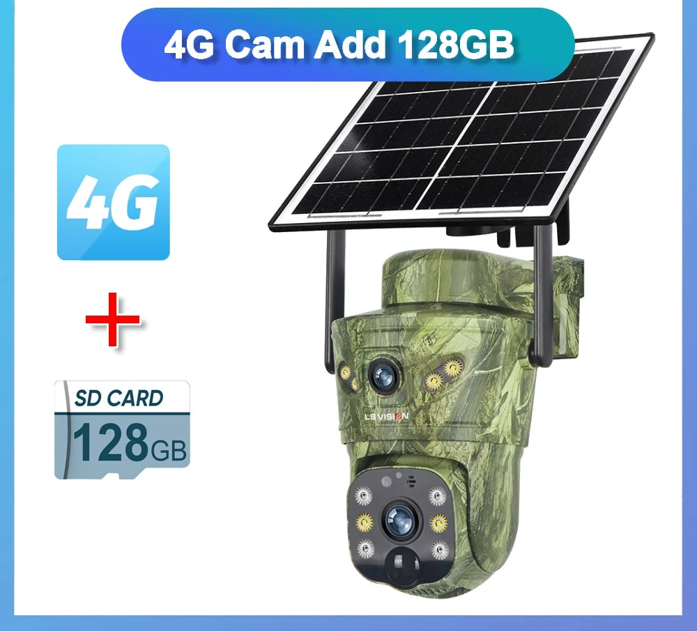 8MP 4G Solar Surveillance Camera with Dual Screens