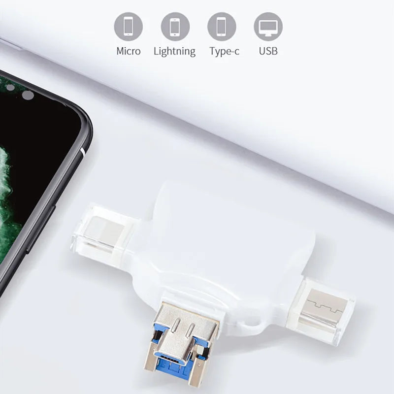 Lightning SD Kartenleser USB 4-in-1 OTG Adapter