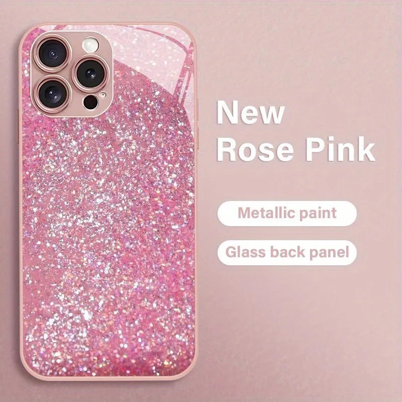 Glitzer Handyhülle Metallic Muster für iPhone 17 Pro Max