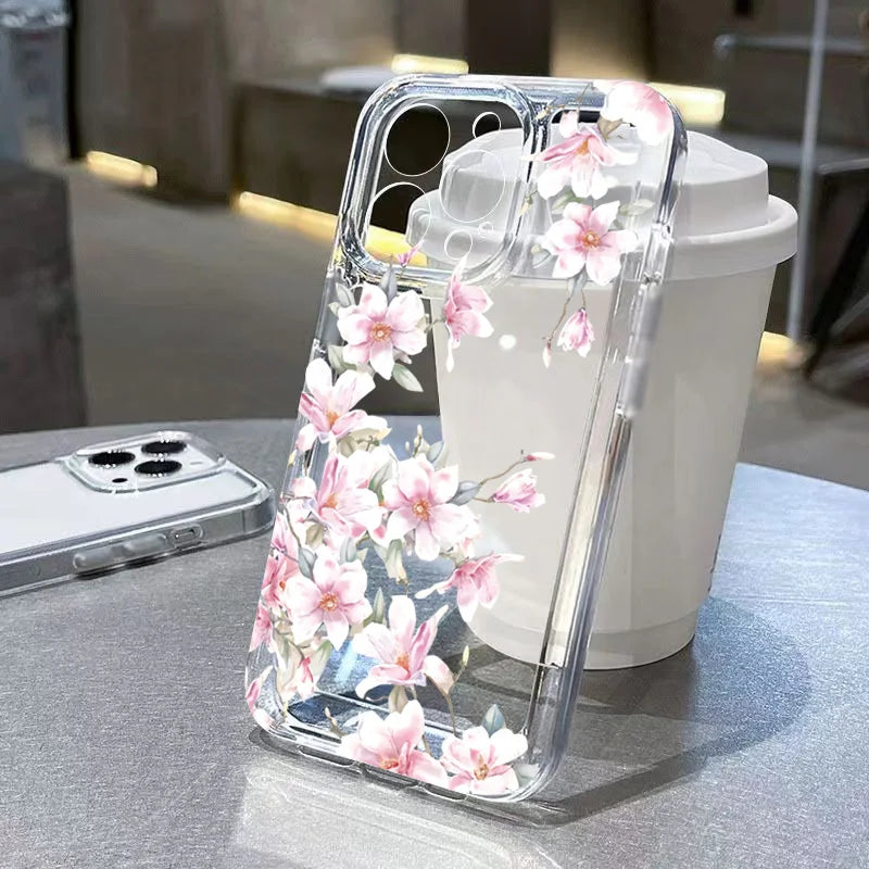 Blumen-Silikonhülle für Xiaomi & POCO Modelle