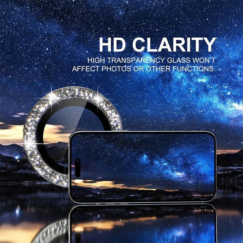 Diamant Metall Kamera Schutz iPhone