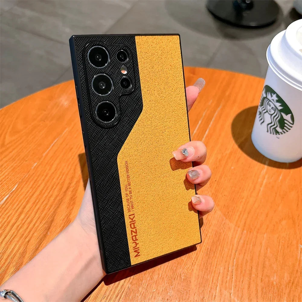 Luxus Doppel Farb PU Leder Hülle für Samsung Galaxy