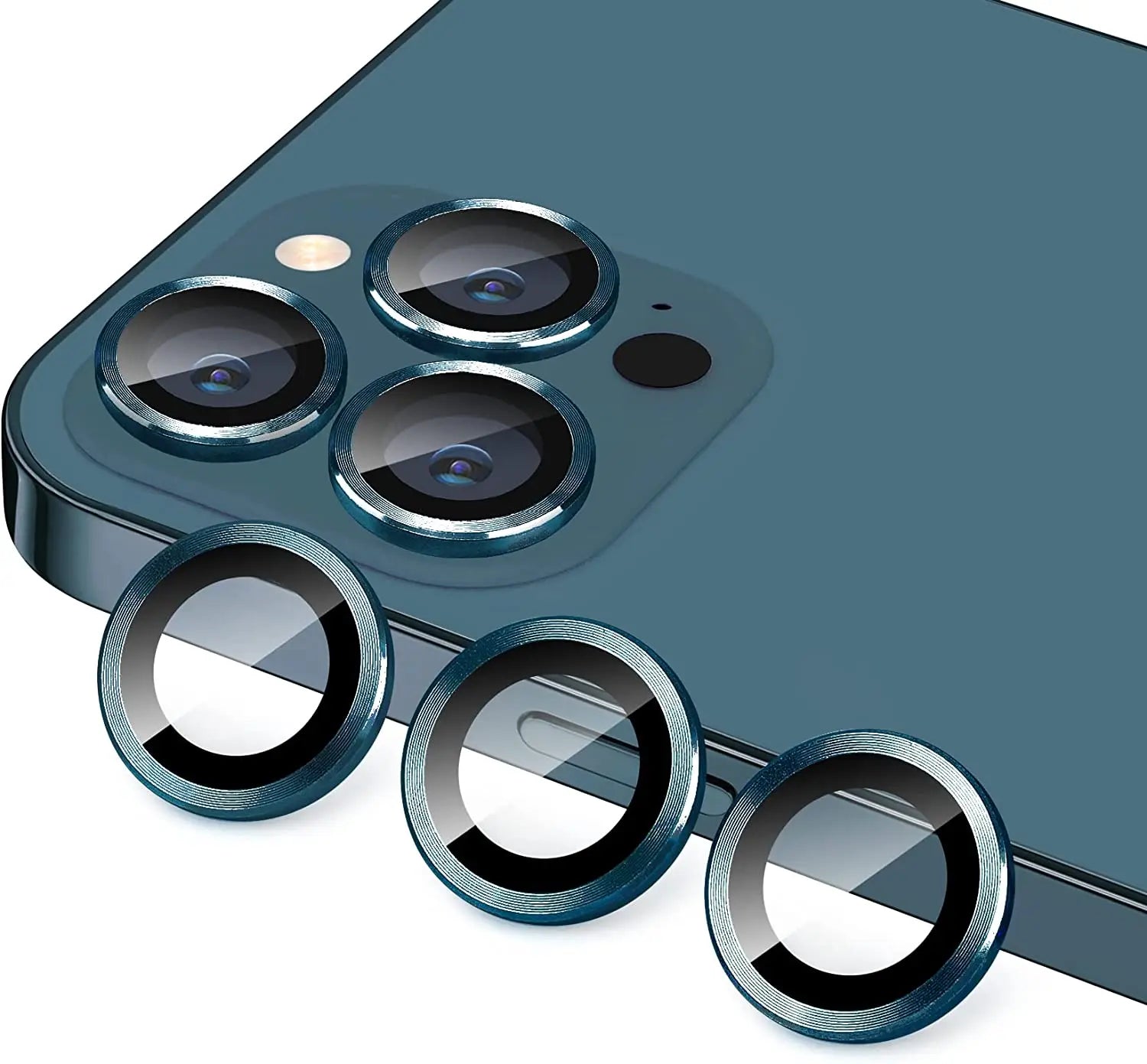 Titan Grau Glitter Schutzglas für iPhone 17