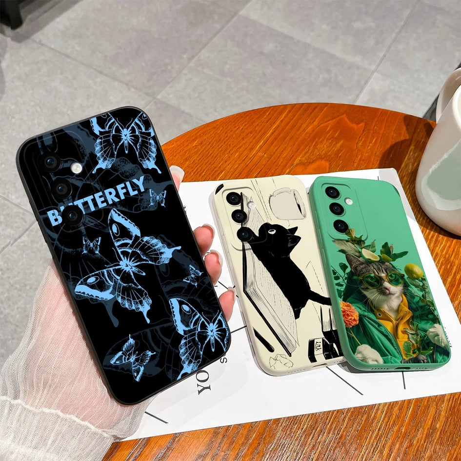 Leopard print silicone case with camera protection