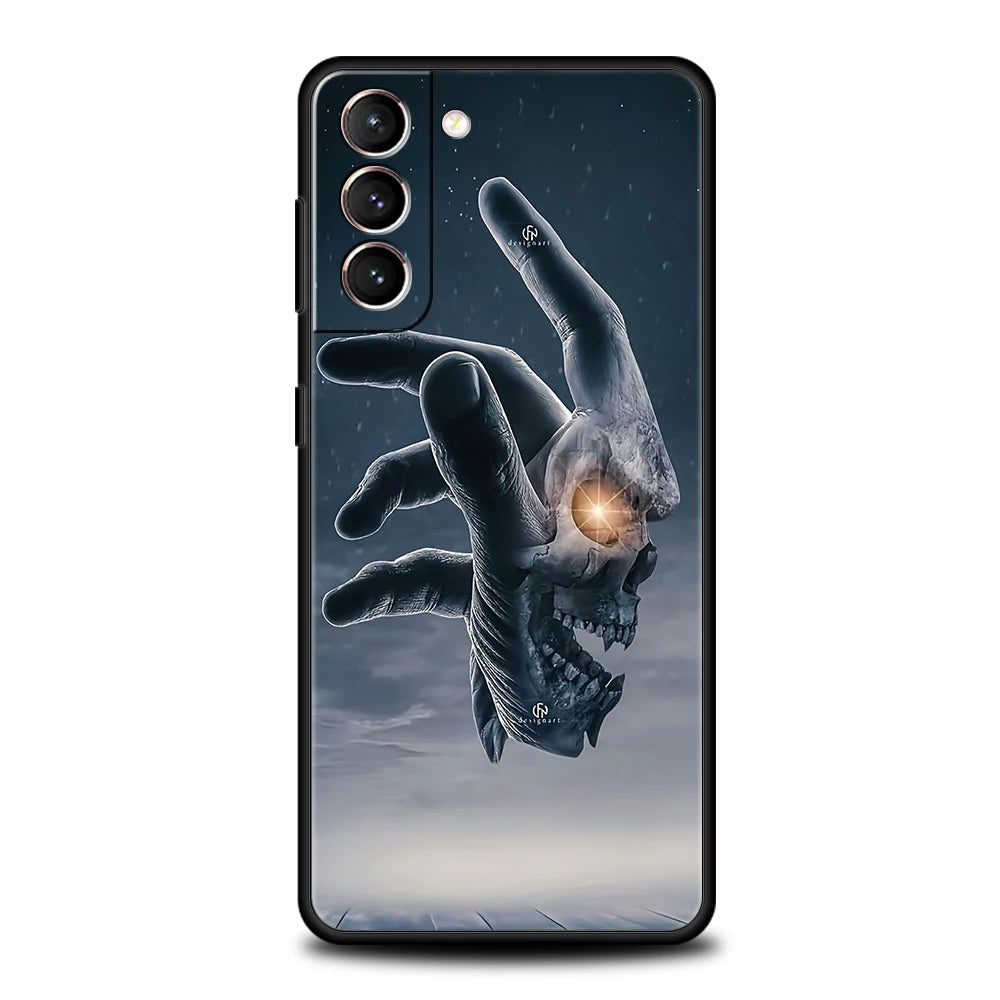 Schädel Handyhülle Schwarz Für Samsung Galaxy