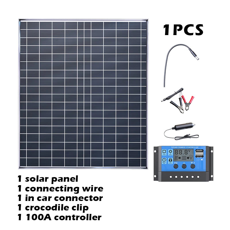 500W Solar-Powerbank Kit mit 12V/18V Panel