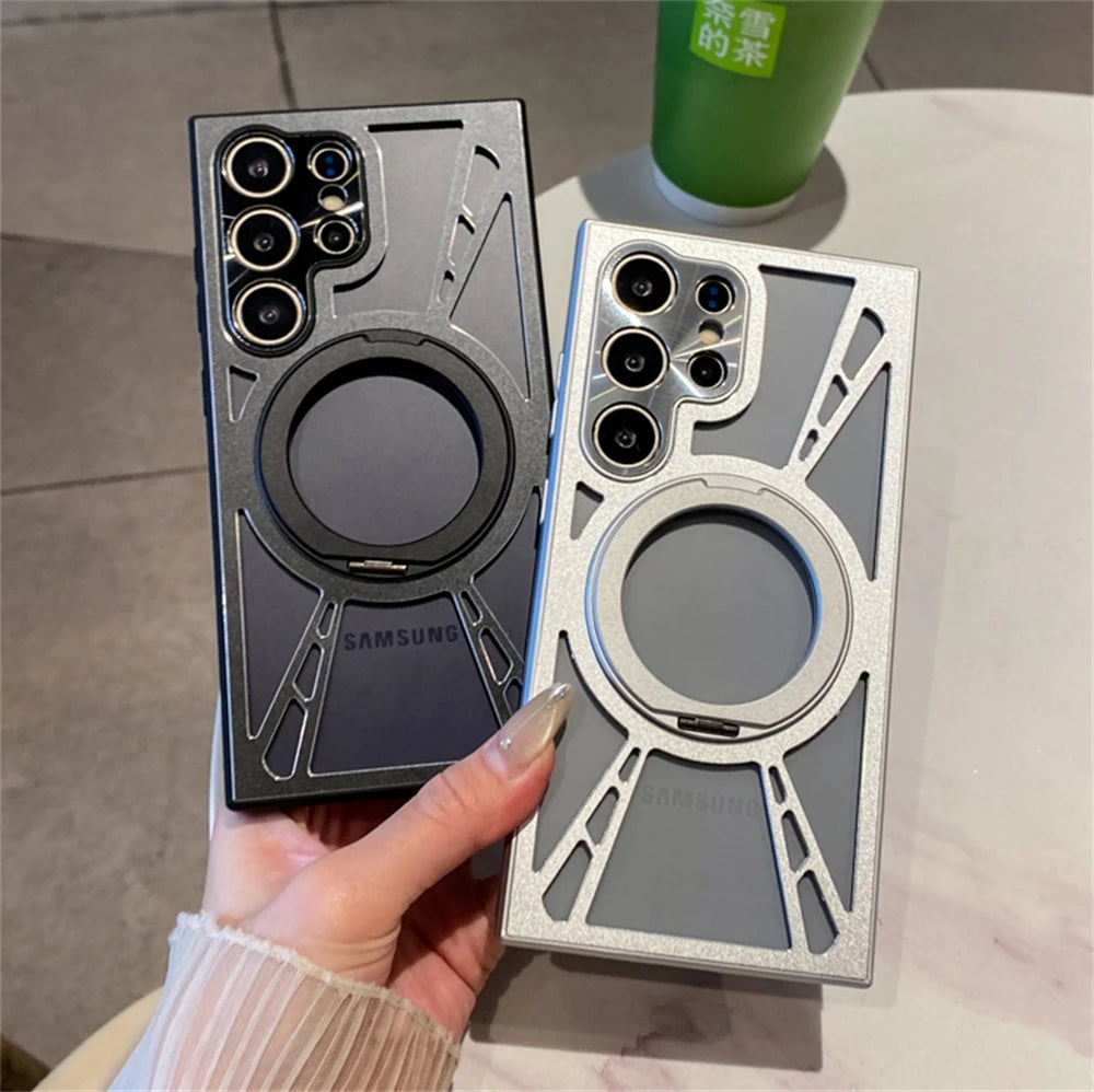 Magnetic case with ring holder for Galaxy S25 Ultra