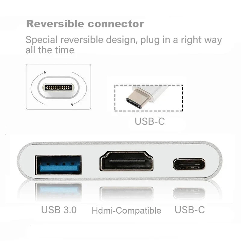 USB-C zu HDMI 3-in-1 Adapter Kabel