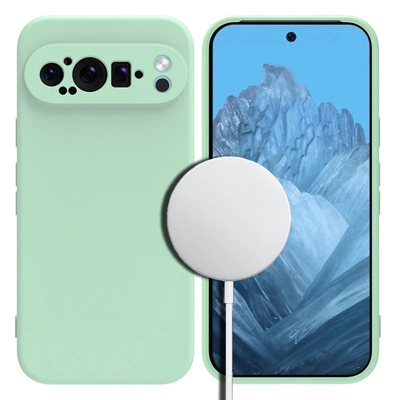 Luxus Flüssig-Silikon Magnethülle Pixel