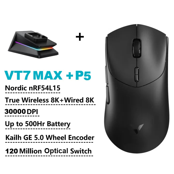 Leichte Wireless Gaming-Maus mit 8K Polling-Rate