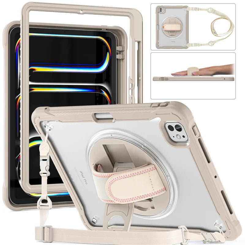 iPad Pro/Air Stoßfeste Hülle + Riemen