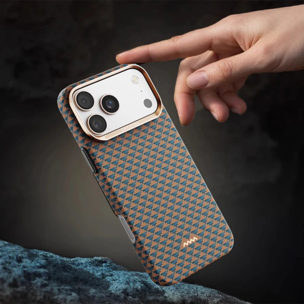 Kevlar MagSafe Hülle Gold für iPhone 17 Pro Max