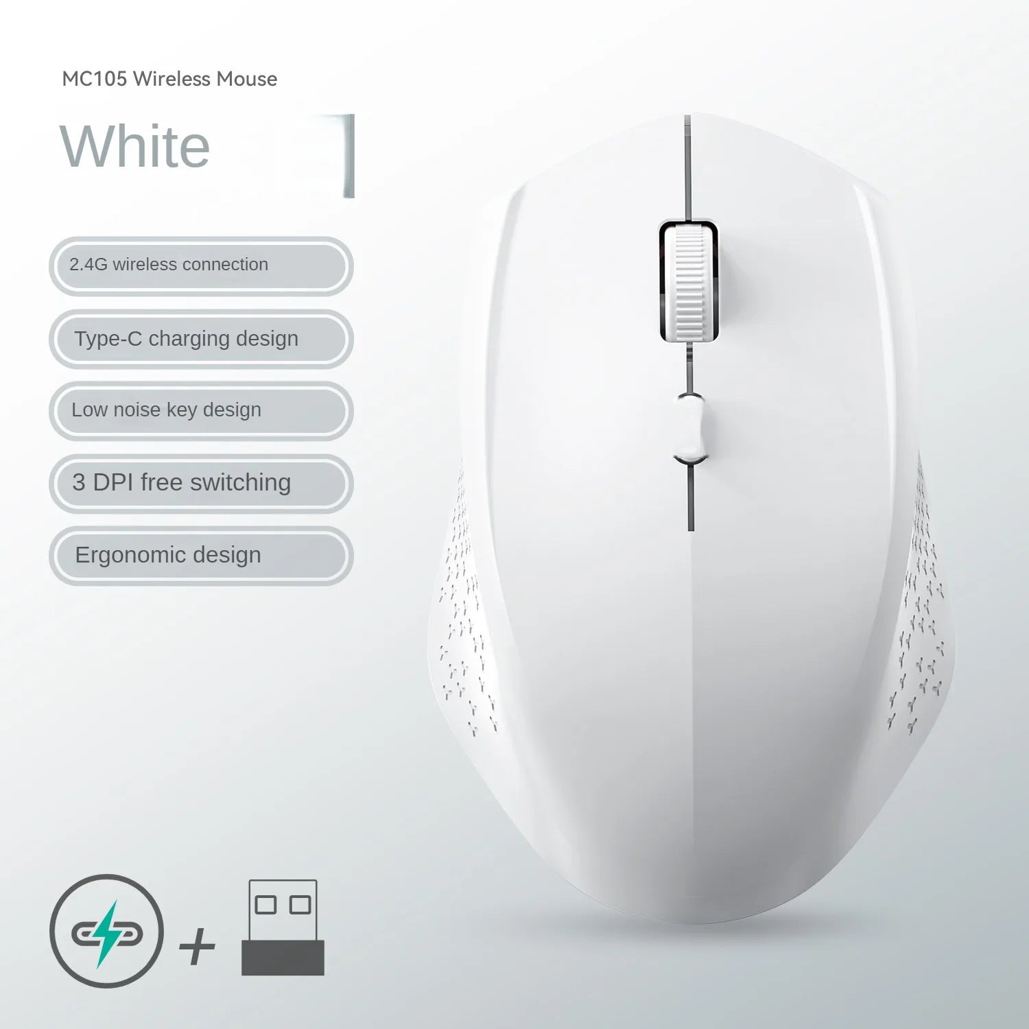 Kabellose Dual-Modus Maus leise 1600DPI US